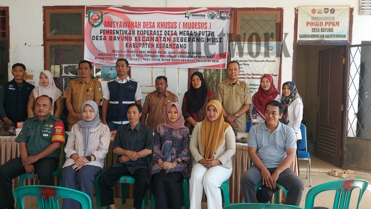 Acara pembentukan Koperasi Merah Putih Desa Bayung, Kepahiang.