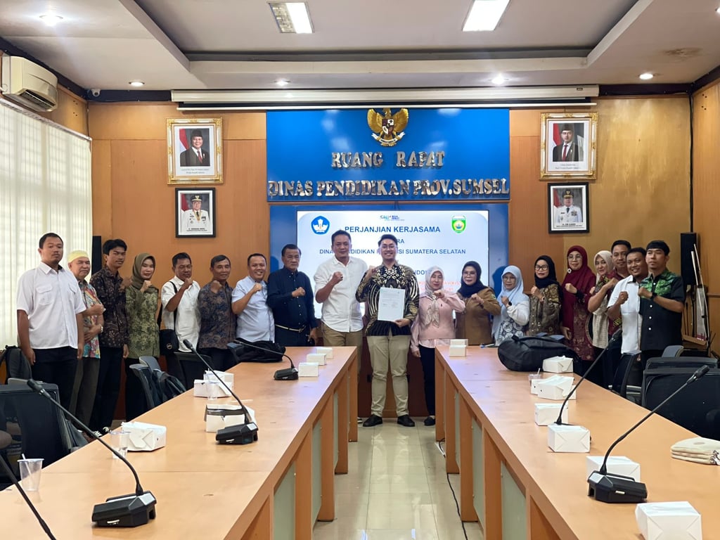 Foto Penandatanganan Perjanjian Kerjasama Antara Dinas Pendidikan Provinsi Sumatera Selatan dan Gamelab PT Educa Sisfomedia Indonesia – Perjanjian Kerjasama Dinas Pendidikan Sumatera Selatan dengan Gamelab | Bisnis | inews.network