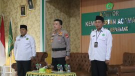 Kapolres Kepahiang memimpin Focus Group Discussion bersama Kemenag dan tokoh masyarakat di Kantor Kemenag Kepahiang