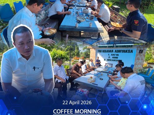 Suasana coffee morning antara Kejaksaan Negeri Kepahiang dan penyidik Polres Kepahiang membahas koordinasi penegakan hukum