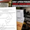 Dokumen laporan pengaduan GOLBE terkait dugaan honor fiktif SD 45 Bengkulu Tengah yang disampaikan ke Kejaksaan Negeri.