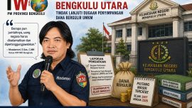 Ketua PW IWO Bengkulu memberikan apresiasi kepada Kejari Bengkulu Utara terkait proses laporan dugaan penyimpangan dana bergulir Diskop UKM.