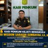 Kasi Penkum Kejati Bengkulu Fri Wisdom Saragih Sumbayak, S.H., M.H. memberikan keterangan terkait pengajuan kasasi kasus dugaan korupsi lahan Tol Bengkulu–Taba Penanjung.