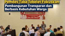Musyawarah Desa Pra-Pelaksanaan Kegiatan Tahun 2026 Desa Taba Tebelet di Hotel Sandika Kabupaten Kepahiang.