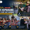 Kapolres Kepahiang Bersama personnel melakukan pemotongan hewan kurban sapi saat Idul Adha 1447 H di parkiran logistik Mapolres Kepahiang.