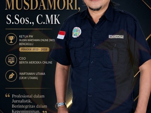 Potret Musdamori, S.Sos., C.MK Ketua PW IWO Bengkulu dan CEO Berita Merdeka Online