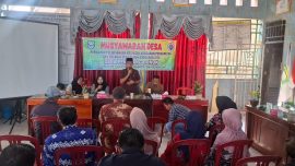 Musyawarah Desa Pra-Pelaksanaan Kegiatan Tahun Anggaran 2026 di Balai Desa Pematang Donok Kecamatan Kabawetan Kabupaten Kepahiang.