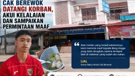 Owner Bakso Arema Cak Berewok menyampaikan permintaan maaf kepada pelanggan terkait temuan dua lalat di dalam mangkuk bakso di Kabupaten Kepahiang.