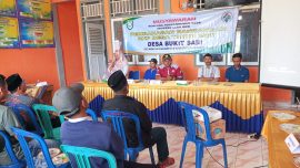 Musrenbangdes Desa Bukit Sari Kecamatan Kabawetan Kabupaten Kepahiang membahas RKPDes Tahun 2027 bersama DPMD, BPD, Forkopimcam, dan masyarakat.